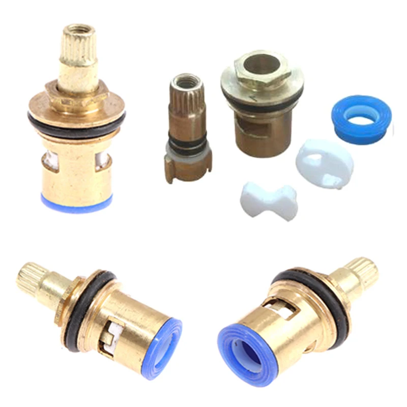 Replacement Tap Valves Brass Ceramic Disc Cartridge Inner Faucet Valve for Bathroom Clockwise or Anti-clockwise Universal 1PC