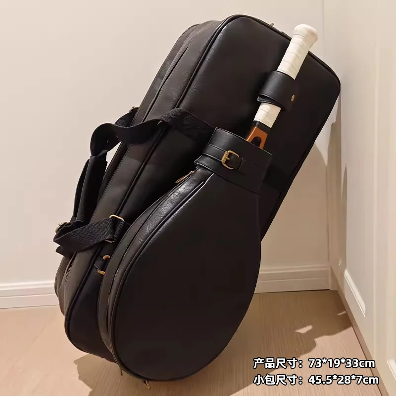 GreatSpeed Multifunctional Tennis Bag Vintage Unisex Badminton Bag Separate Shoe Compartment Racket Insulation 4