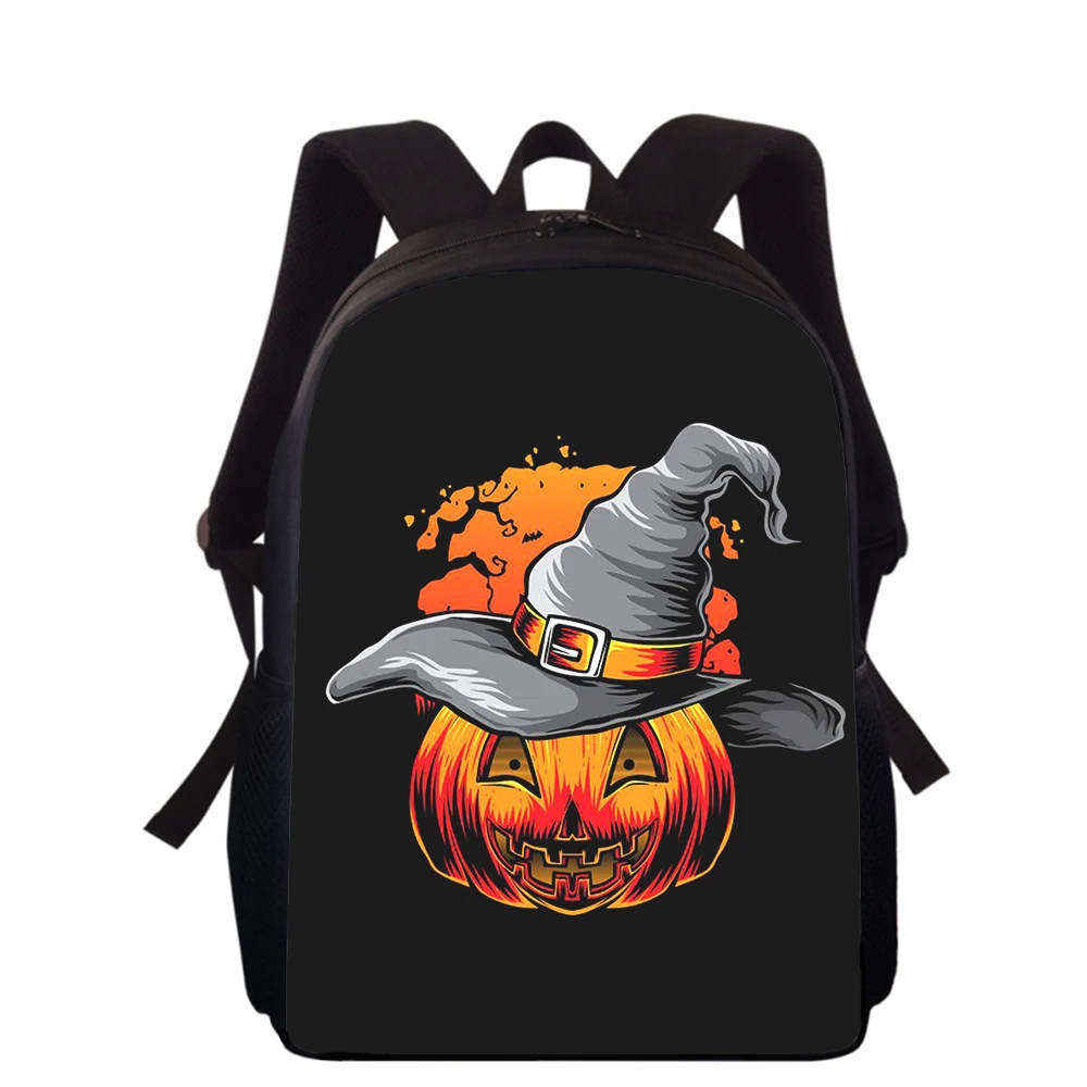 Horror Halloween gift Pumpkin head 15” 3D Kids Backpack Primary School Bags for Boys Girls Back Pack Students School Book Bags