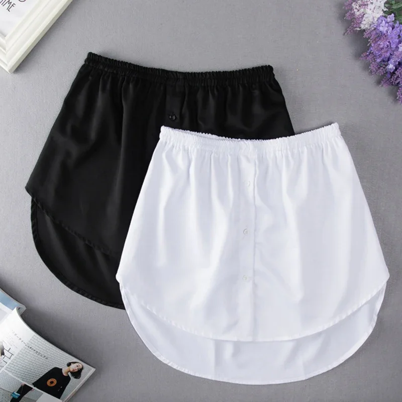 Skirt Skirt Layer Shirt Blouse Hem Inner Mini Irregular S-3XL Tail Hem Fake Underskirt Detachable Women Extender Layered