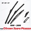  Wiper Front & Rear Wiper Blades Set For Citroen Xsara Picasso 1998 - 2005 Windshield Windscreen Window Brush 26"+26"+16" 1