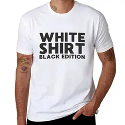 Men's Cotton T - Shirt - White Shirt Black Edition with Anime Designs - XXXL (White)