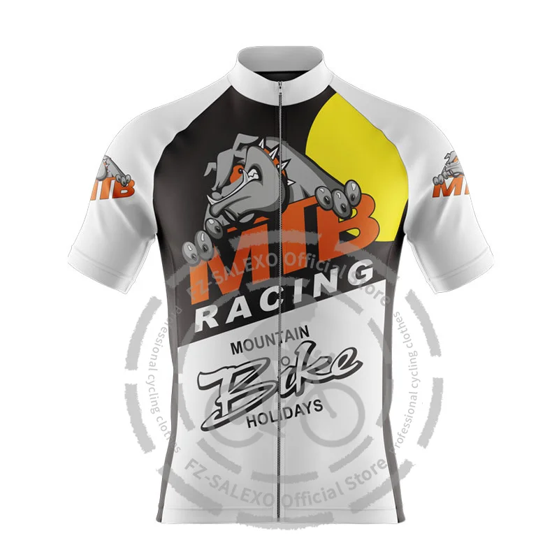 Men Cartoon Dog Cycling Jersey Summer Short Sleeve Bike Shirts MTB Cycling Clothing Ropa Maillot Ciclismo Racing Bicycle Clothes