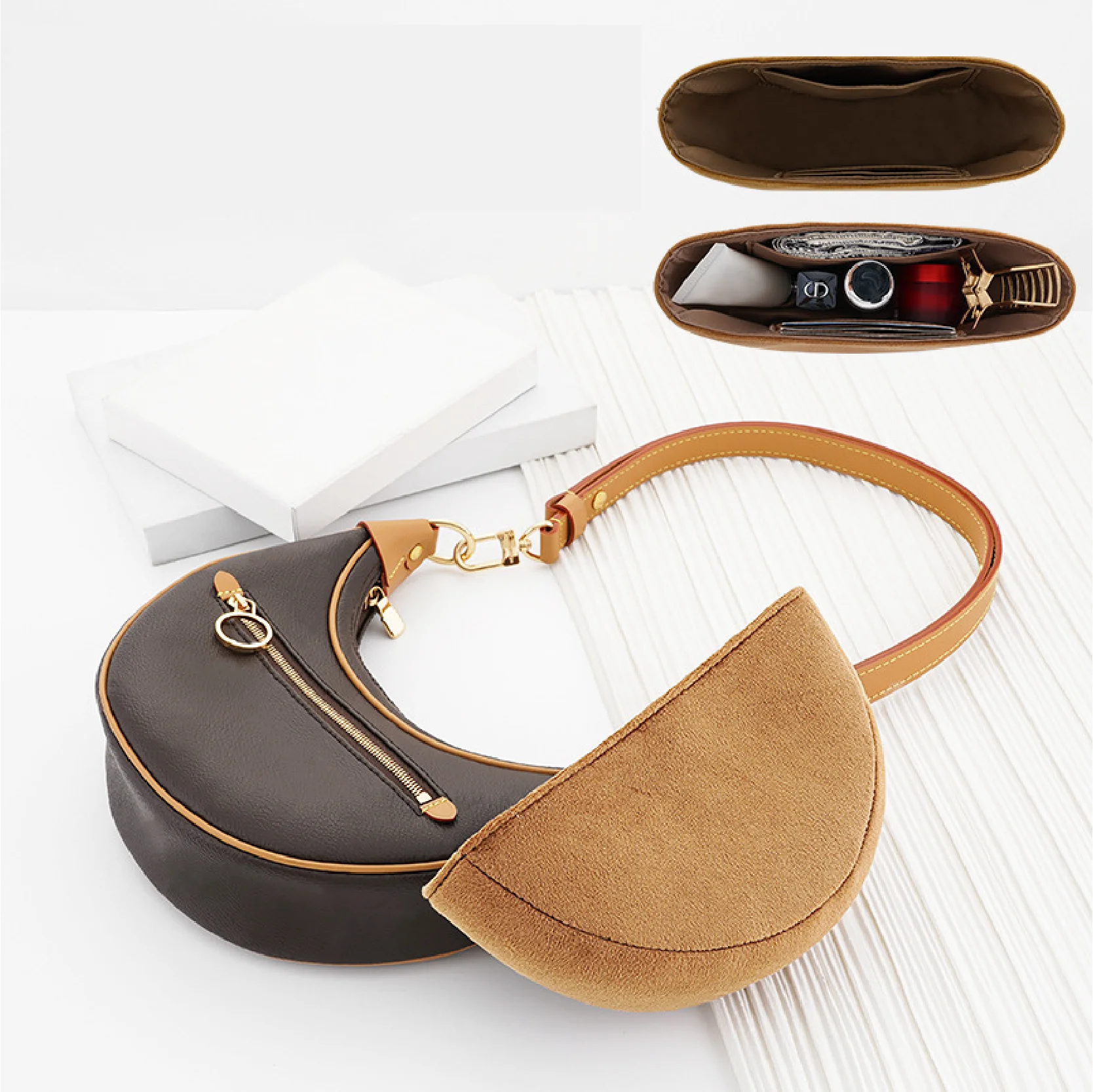 Adatto Per Lv Loop Pea Bag Borsa Interna Fodera Di Stoccaggio E Finitura Borsa Ascellare Anti-Deformazione Stay Single Buy Accessori