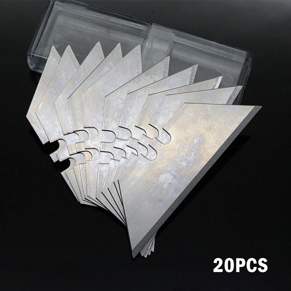 20Pcs Trapezoidal Blade Replacement Blade Carbon Steel DIY Art Craft Cutter Tool