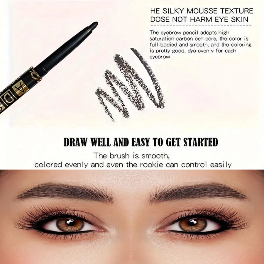 3pcs Long-Lasting Waterproof Black Eyeliner Pencils - Smudge & Sweat Proof for Bold Eye Makeup, Perfect Gift 4