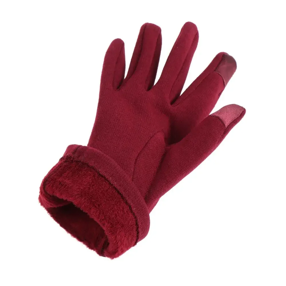 Touch Screen Winter Women Gloves Velvet Thicken Warm Mittens Thermal Driving Ski Windproof Gloves