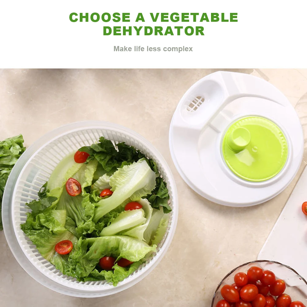 5L Vegetable Washer With Lid Reusable Greens Washing Strainer Vegetables Salad Tool