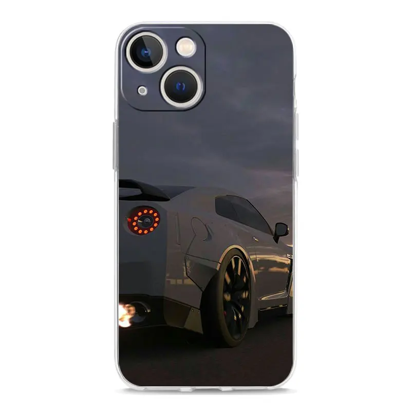 Luxury GTR Sport Car Clear Silicone Phone Case Cover