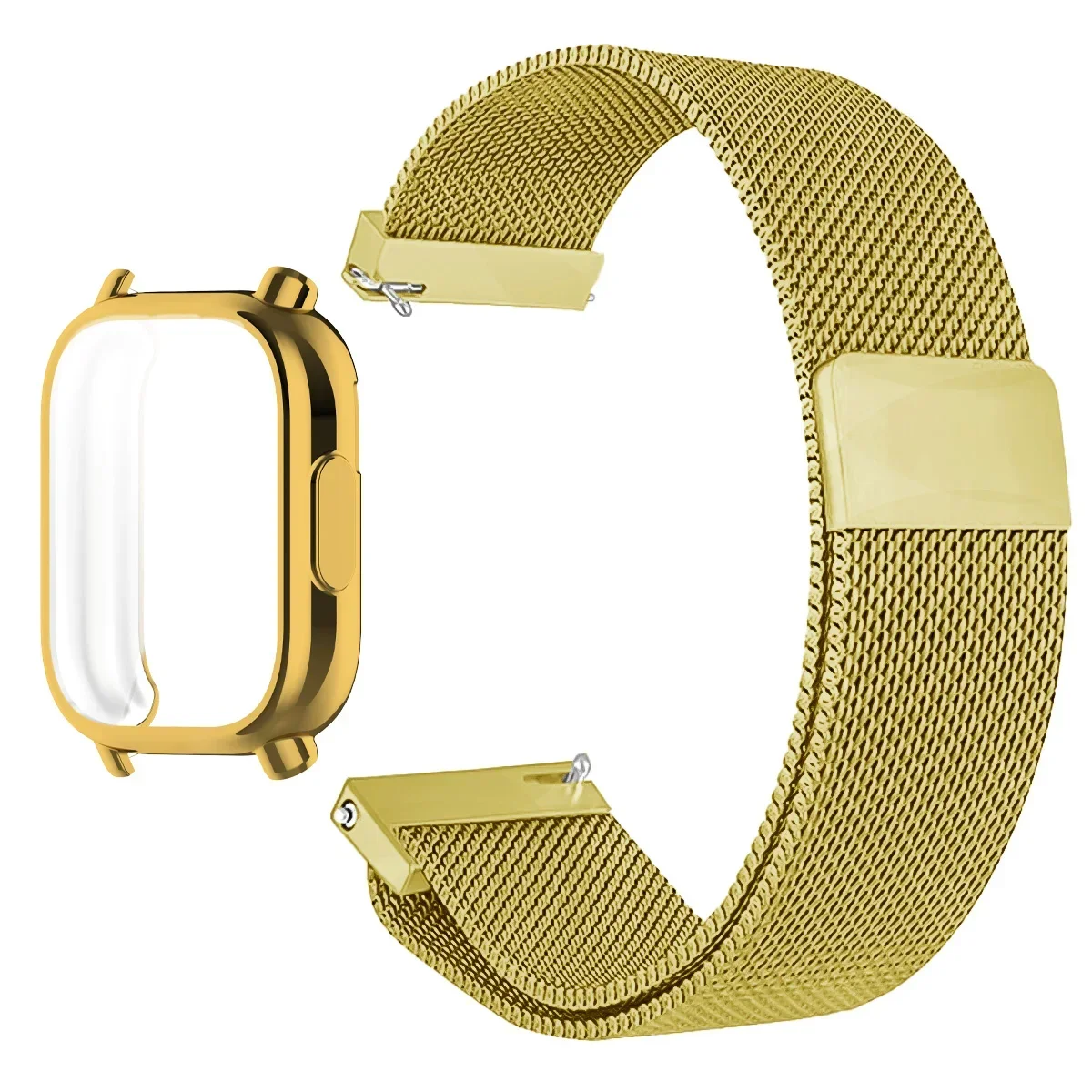 Milanese Mesh Strap with Case and Screen Protector - Premium Watchband Bracelet Accessories
