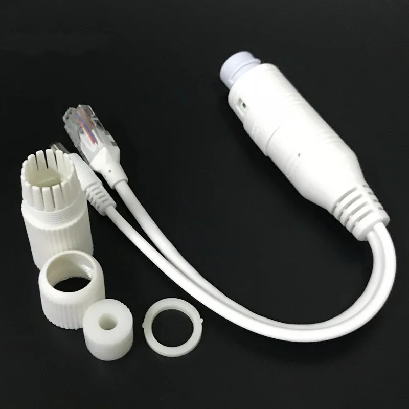 IEEE802.3af 48V 방수 PoE 분배기 케이블 15.4W POE 어댑터 케이블, 활성 POE 분배기 전원 공급 장치 모듈 12V 분리기
