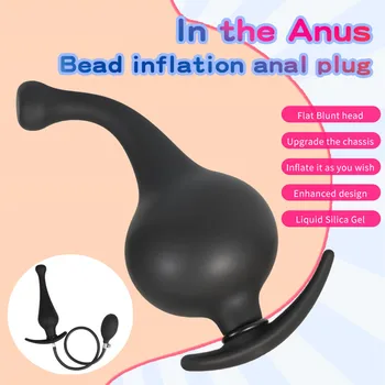 Super Large Inflatable Huge Big Anal Plug Max 12cm Dildo Pump Anal Dilator Expandable No Vibrator Butt Plug Anal Balls Sex Toys 2