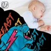 Retro Vintage Mr Game Blanket Fleece All Season Funny Mr Gaming Beast Portable Throw Blanket for Bed Car Plush Thin Quilt 3