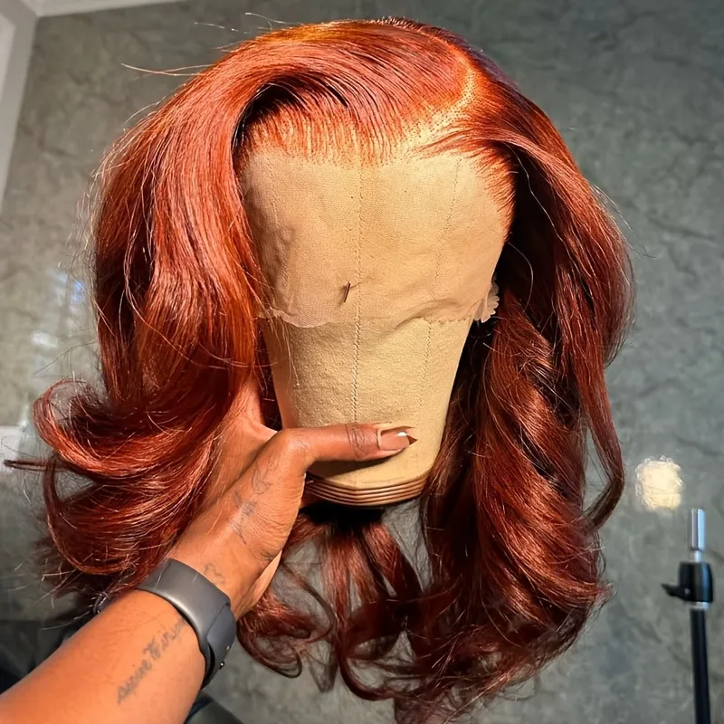 350 Ginger Orange Human Hair Wig Body Wave Pre Plucked With Baby Hair Lace Front Wigs 13x4 Ear To Ear Lace Body Wave Lace Wigs 1 1
