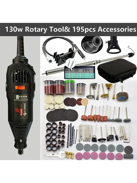 Kit Utensile Rotante GOXAWEE - 181 Accessori, 5 Velocità, Albero Flessibile - Foto 14