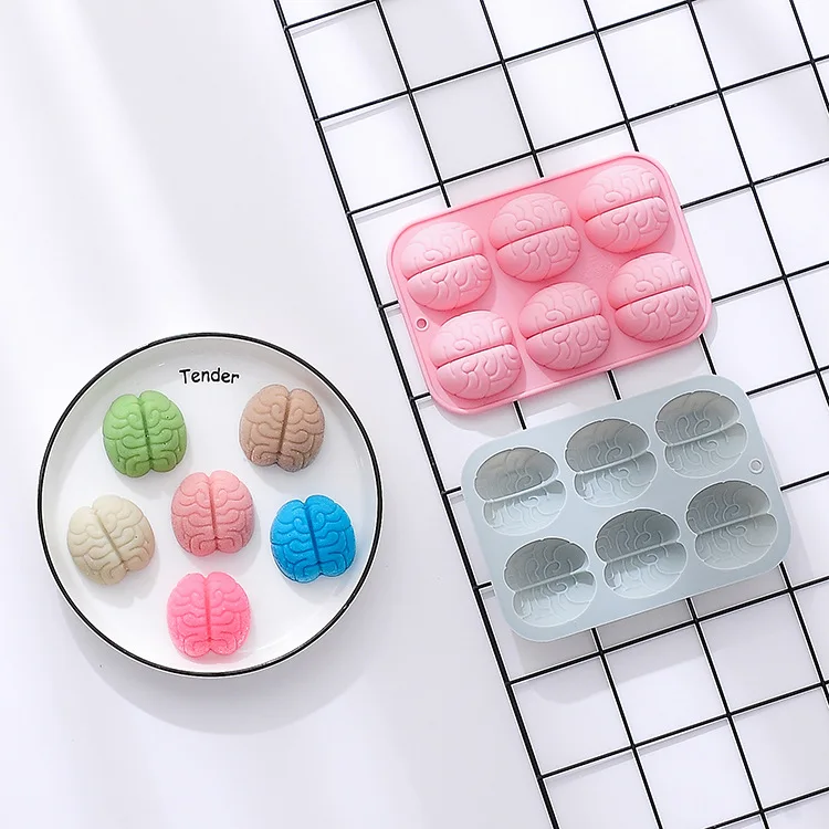 6 Even Brain Modeling Silicone Mold Handmade Soap Mold Soap Making Supplies Ice Mold