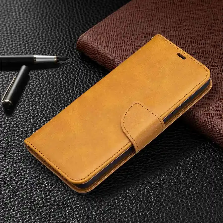 Luxurious Sheepskin Flip PU Leather Phone Case
