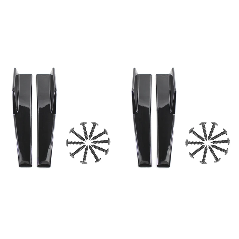 

2X боковые юбки для универсальных автомобилей, черные внешние боковые удлинители 450 мм, разветвитель, автомобильные диффузоры