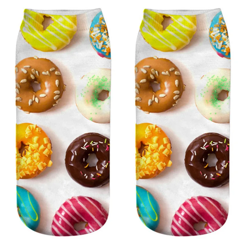 Women's Cute 3D Food Print Cartoon Dessert Socks - Fun & Unique Gift