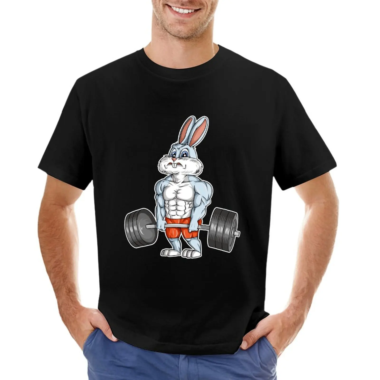 

Easter Bunny Bodybuilding Gym Fitness Workout T Shirt Gift T-shirt Aesthetic clothing aesthetic clothes quick drying T-shirt men