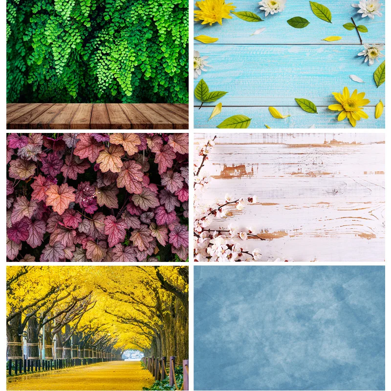 

Vinyl Custom Photography Backdrops Props Flower Wall Planks Landscape Photo Studio Background 2235 JT-05