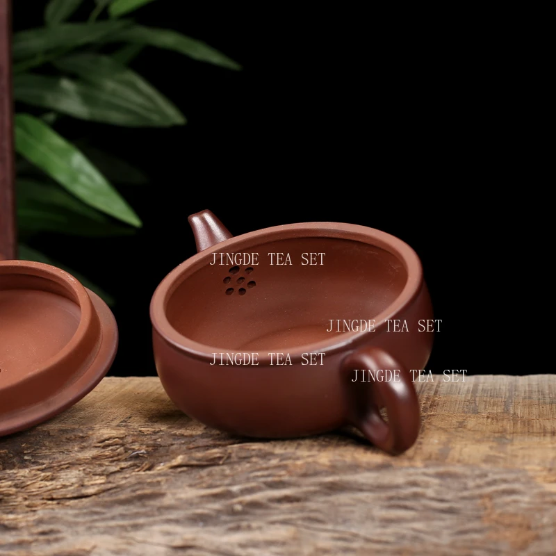 Chaozhou 120ml purple clay teapot raw ore purple clay pieces Hanwa tea pot household kung fu tea set
