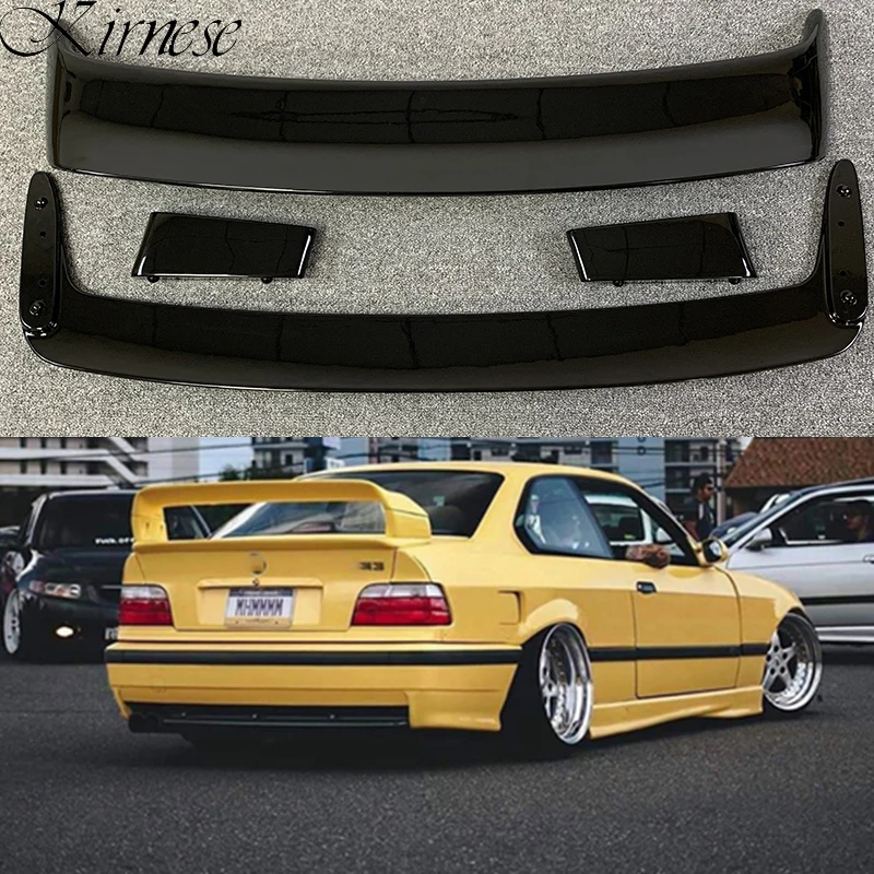 Per Bmw E36 M3 Spoiler 1990-2000 Bmw Serie M3 Spoiler Con Luce Abs Plastica Materail Spoiler Non Verniciato Per Bmw E36 M3 Spoiler