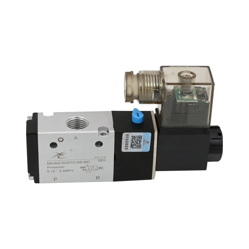 

3V310-08 3V310-10 1/4" 3/8" Thread Pneumatic Electric Solenoid Valve 3 Way 2 Position Gas Control Air Magnetic Valve