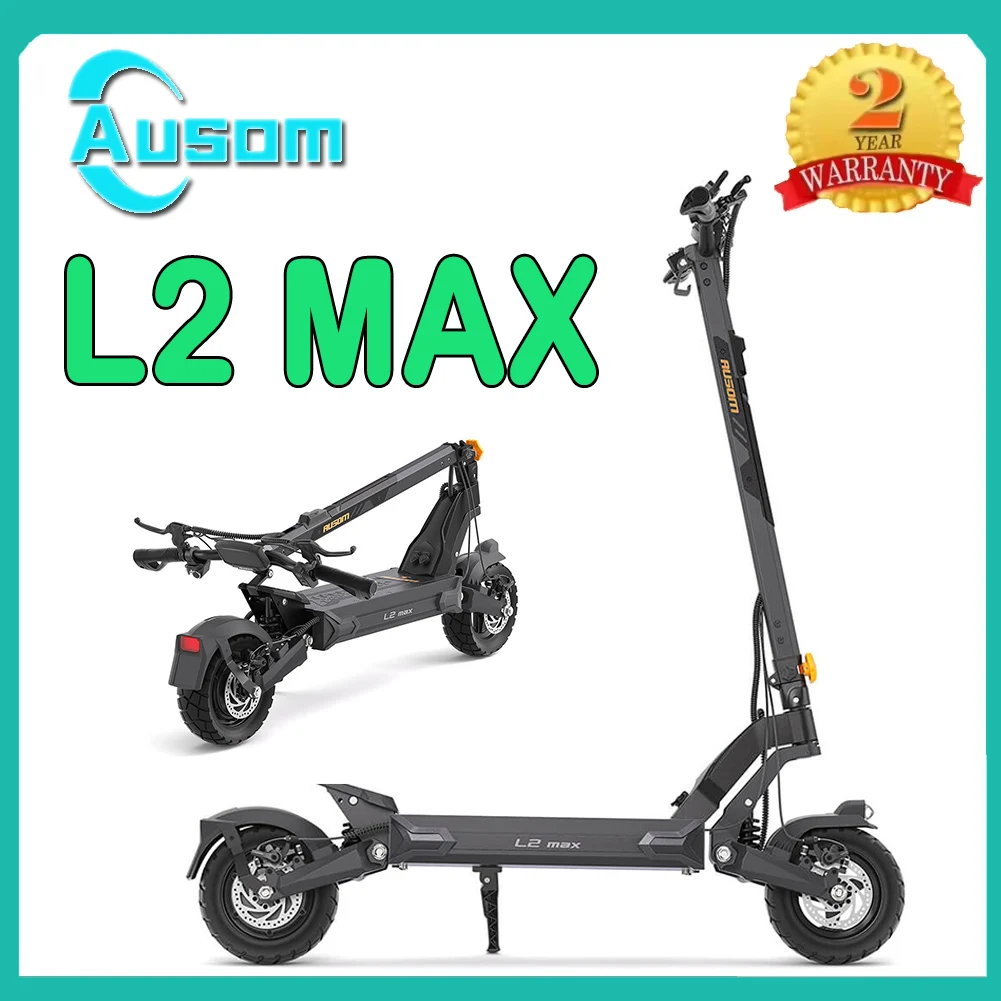 Ausom L2 Dual Motor Electric Scooter - 55km/h, 70km Range, 10" All