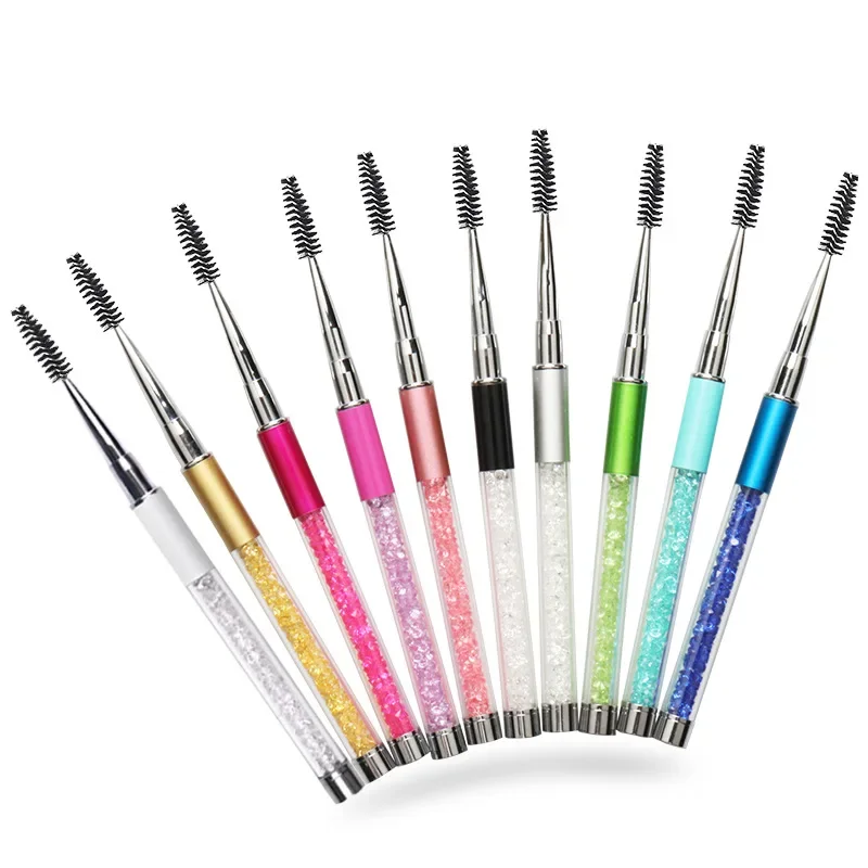 

Rhinestone Lash Brush Reusable Eyelash Brushes Mascara Wand Applicator Eyelash Extension Makeup Tool