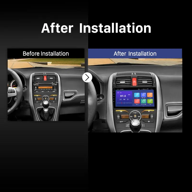 2din android 13 Autoradio für 2009 2011 2007-2008 Toyota Auris 4g GPS  Navigation Carplay Audio Stereo Multimedia Autoradio