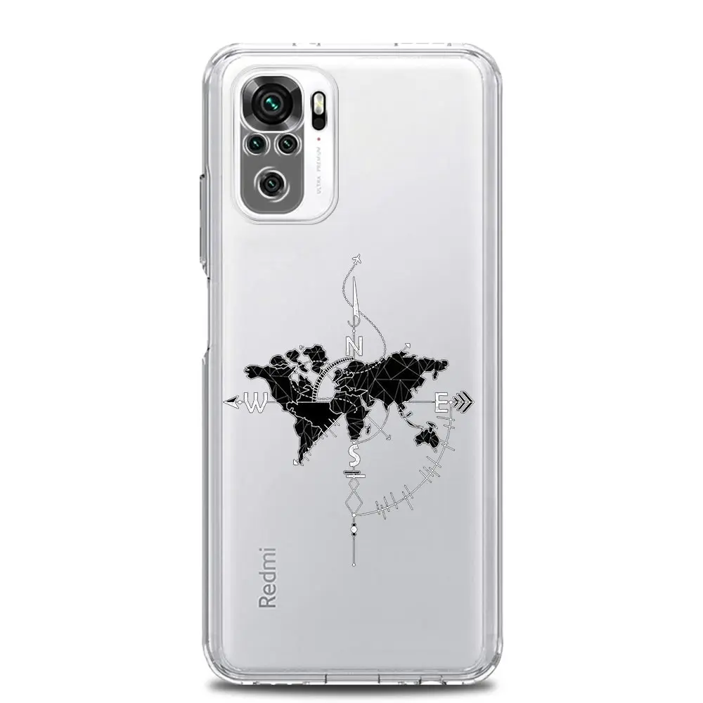 Cartoon World Map Scenery Direction Phone Case Cover