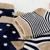 5 Pairs Cartoon Baby Socks Spring Autumn Stripe Dot Girls Boys Ankle Socks Soft Toddler Kids Short Socks 6