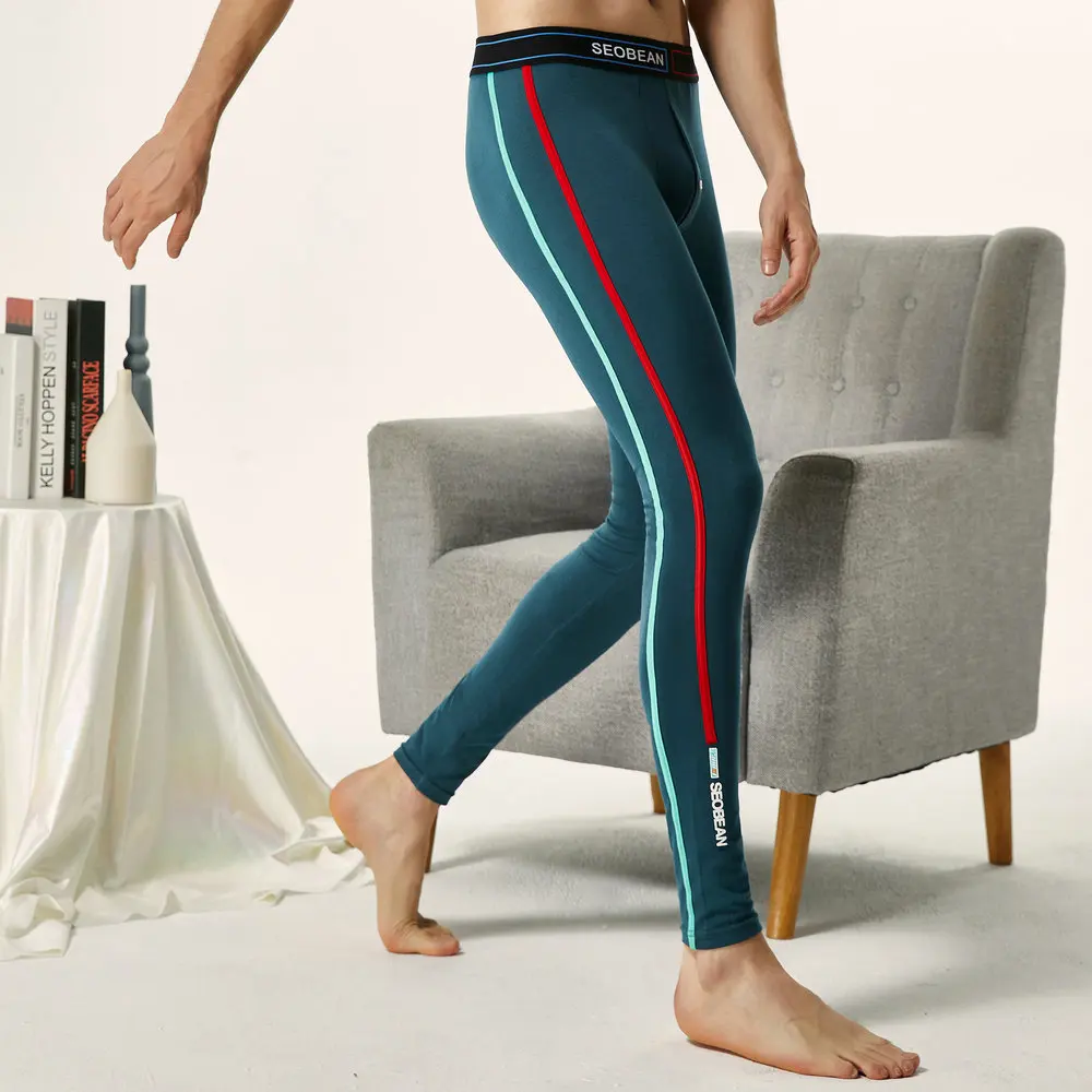 Men Winter Thermal Underwear Pants Cotton Long Johns Tight Pants Compression Tight casual sports pants