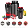 500ml Layered Protein Bottle Powder Shaker with Powder Storage Container Large Water Bottle Water Bottle with Wire Stirring Ball 3