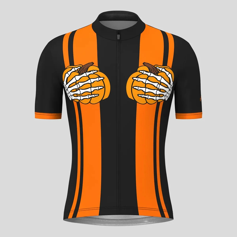 

Halloween Skeleton Boob Hand Cycling Jersey Short Sleeve Bike Shirt Bicycle Wear Mountain Road Clothes Breathable MTB Clothing