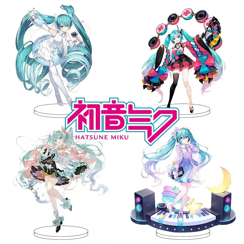 15Cm Hatsune Miku Supporto In Acrilico Modello Anime Figura Cantante Virtuale Desk Decor Cute Princess Standing Sign Plate Toy Fans Gifts
