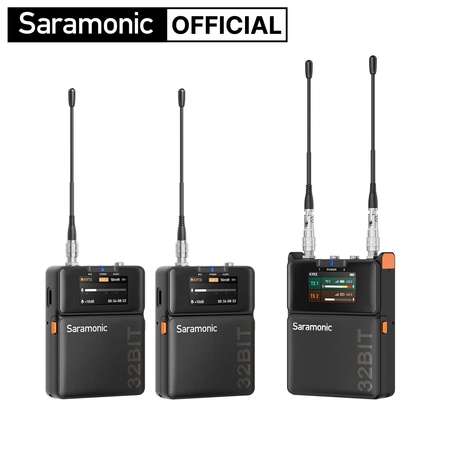Saramonic K9 デュアルチャンネル デジタル UHF ワイヤレス ラベリア