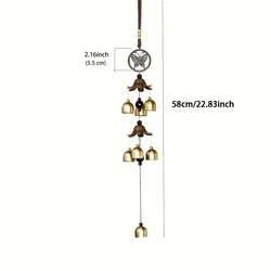 Elegant Brass Bell Wind Chime - Decorative Double Metal Pendant (Two layers of bells)