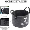 Felt Pet Toy Box Pet Toy Storage Basket Dog Toy Box Special Storage Basket for Organizing Pet Supplies Blanket Pet Storage Box 5