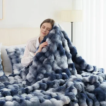 Faux Rabbit Fleece Blanket 1