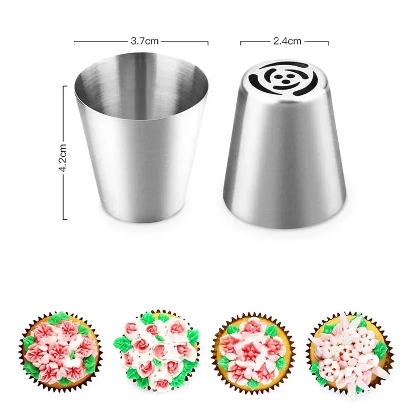 Description Picture 3 of item27pcs Russian Tulip Icing Piping Nozzles Pastry Cream Tips Stainless Stee Nozzleb Set Confectionery Bakeware Baking Cake Tools