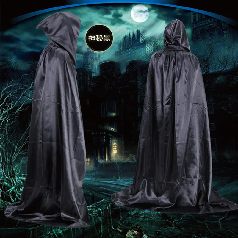 Halloween costumes For Women Death Bright Cloak Plus Size Unisex Horror Wizard Ghost Festival Performance Cape