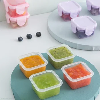 Contenitore per alimenti piccoli contenitori in plastica a prova di umidità Mini scatola portaoggetti da cucina con coperchio a tenuta stagna accessori da cucina 1