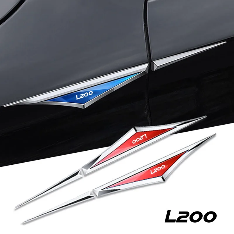 

2pcs/Set Car Fender Stainless Steel Sticker Decals Emblem Exterior Decorate For Mitsubishi L200 Car Accessories Metal Stickers