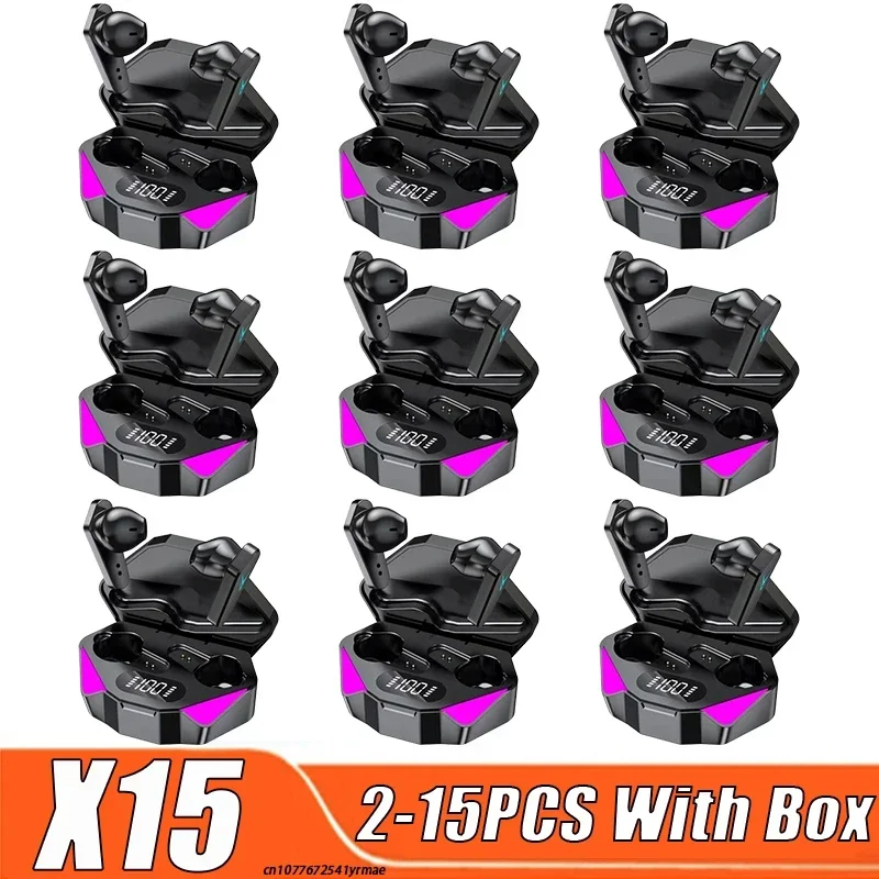 

X15 Headphones Bluetooth Earphones Wireless Headset Game Earbuds Wholesale Men Sport Smart Microphone Stereo Display PK M88 Plus