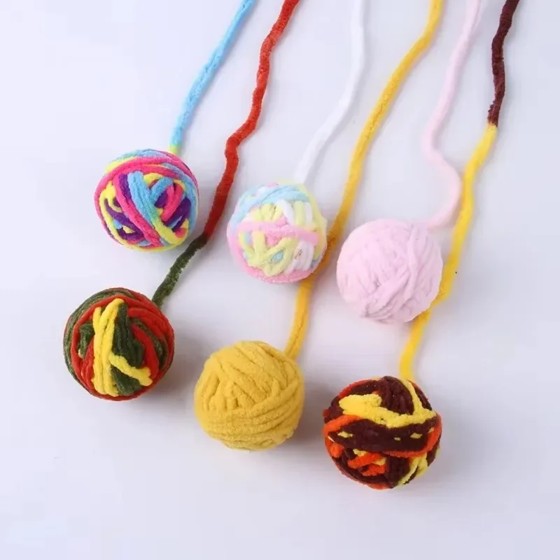 12/6/1Pcs Funny Cat Toys Colorful Yarn Ball with Bell Sounding Interactive Chewing Toy for Kitten Stuffed Toy Ball Cat Supplies 12/6/1Pcs Funny Cat Toys Colorful Yarn Ball with Bell Sounding Interactive Chewing Toy for Kitten Stuffed Toy Ball Cat Supplies