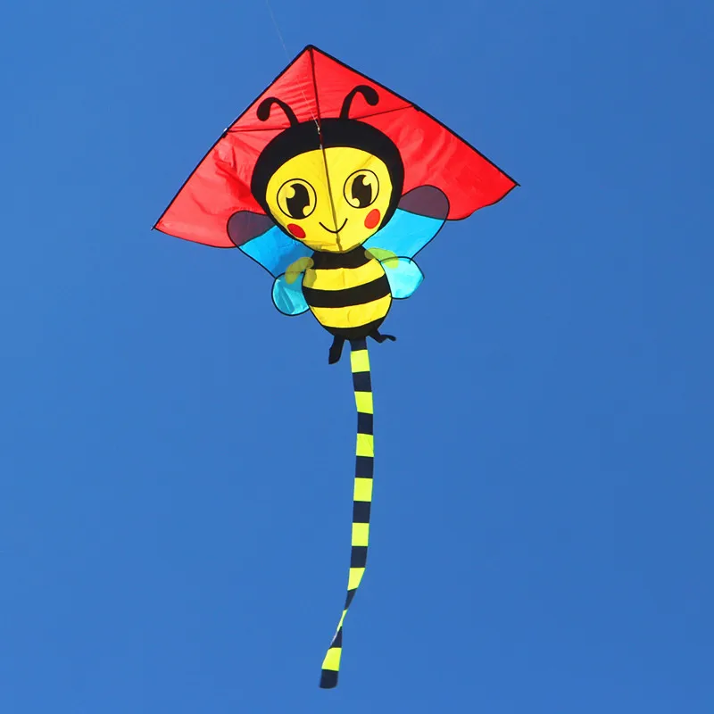 

free shipping bee kites flying toys for children kites string winds kites reel koi cartoon parachute toy sports windsurf vlieger