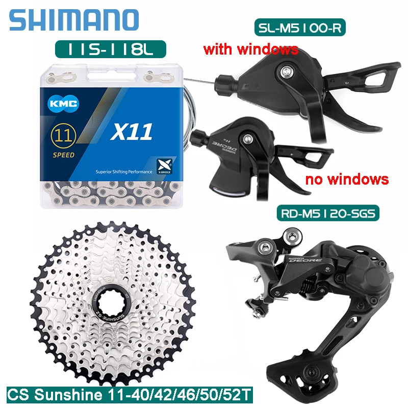 

SHIMANO Deore горный велосипед, 11 скоростей, модель M5120SGS SL-5100 11 S KMC X11 Chain 40/42/46/50/52T