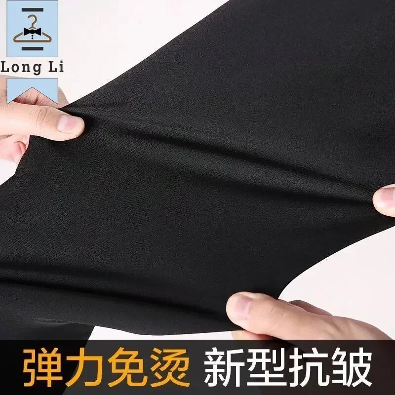 Men Stretch Suit Trousers Office Non-Ironing Slim Fit Bridegroom Suits Wedding Business Pants stretch pants business pants suit pants men pants
